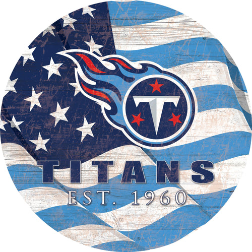 Fan Creations Home Decor Tennessee Titans Team Color Flag Circle