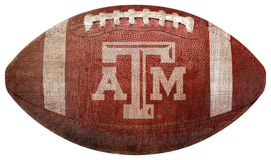 Fan Creations Wall Decor Texas A&M 12in Football Shaped Sign