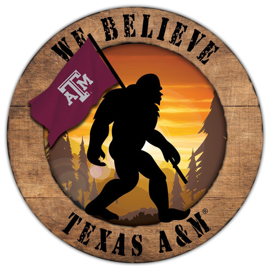 Fan Creations Wall Decor Texas A&M Bigfoot 12in Circle
