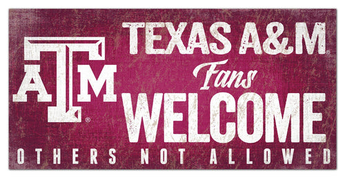 Fan Creations 6x12 Sign Texas A&M Fans Welcome Sign