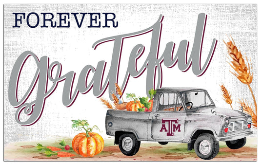 Fan Creations Holiday Home Decor Texas A&M Forever Grateful 11x19