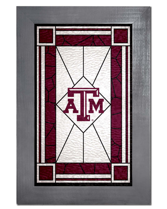 Fan Creations Home Decor Texas A&M   Stained Glass 11x19