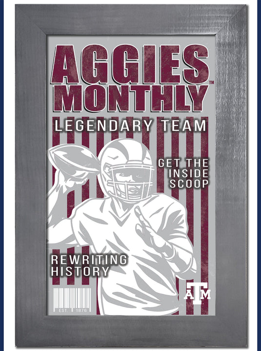 Fan Creations Home Decor Texas A&M   Team Monthly Frame 11x19