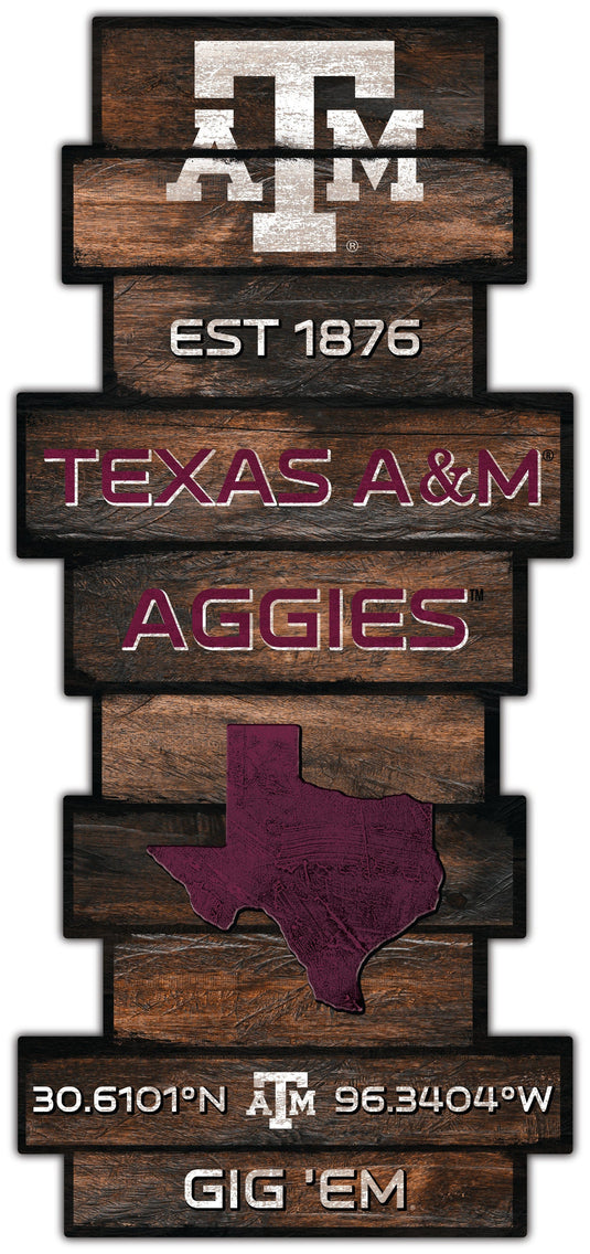 Fan Creations Wall Decor Texas A&M Wood Celebration Stack