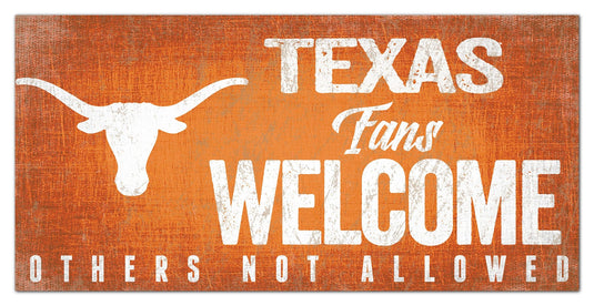 Fan Creations 6x12 Sign Texas Fans Welcome Sign