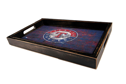 Fan Creations Home Decor Texas Rangers Color Distressed Team Tray With Team Colors