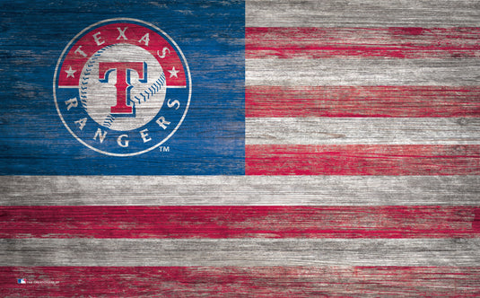 Fan Creations Home Decor Texas Rangers Distressed Flag 11x19
