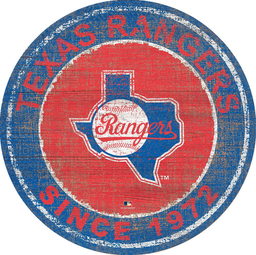 Fan Creations Home Decor Texas Rangers Heritage Logo Round