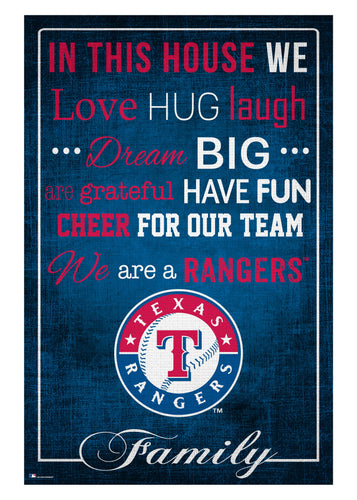 Fan Creations Home Decor Texas Rangers In This House 17x26