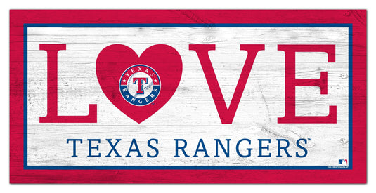 Fan Creations 6x12 Sign Texas Rangers Love 6x12 Sign