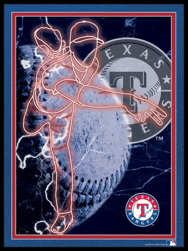 Fan Creations Wall Decor Texas Rangers Neon Player 12x16