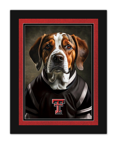 Fan Creations Wall Decor Texas Tech Dog in Team Jersey 12x16