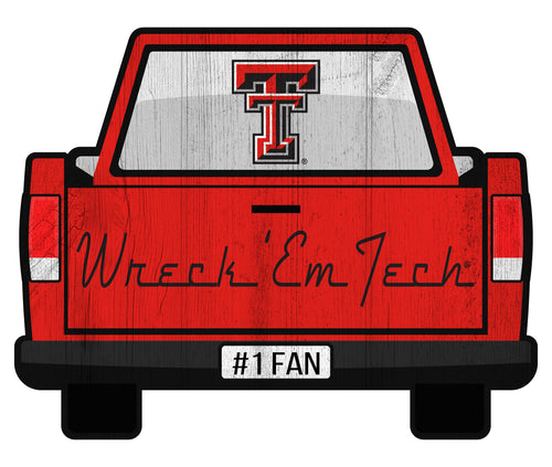 Fan Creations Home Decor Texas Tech Slogan Truck Back Vintage 12in