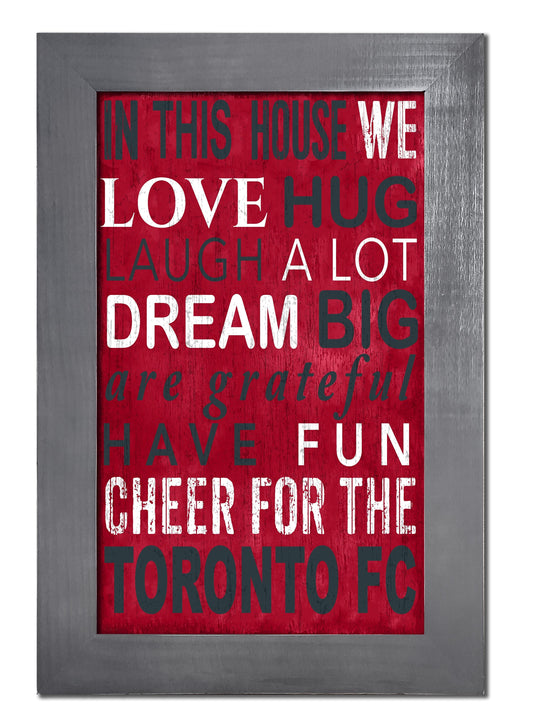 Fan Creations Home Decor Toronto FC   Color In This House 11x19 Framed