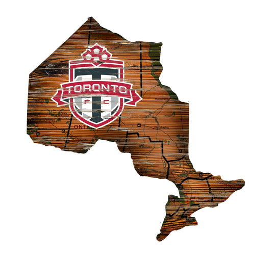 Fan Creations 24" Sign Toronto FC Distressed State With Logo Sign