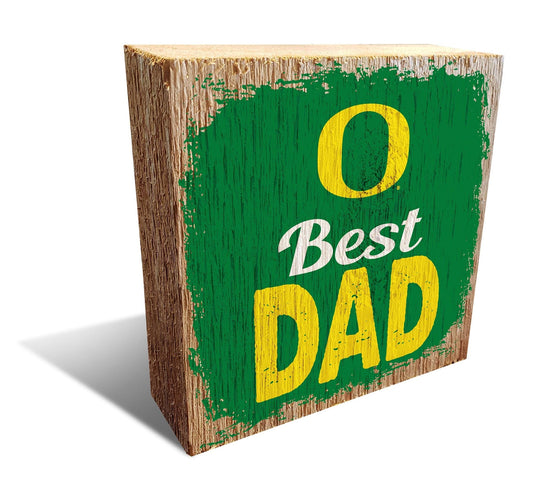 Fan Creations Desktop Stand University of Oregon Best Dad Block
