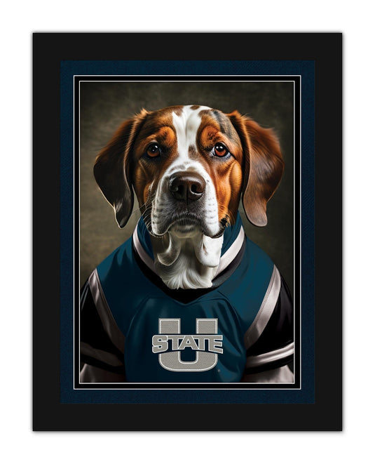 Fan Creations Wall Decor Utah State Dog in Team Jersey 12x16