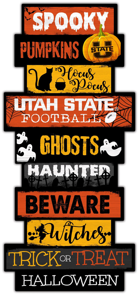Fan Creations Home Decor Utah State Halloween Celebration Stack