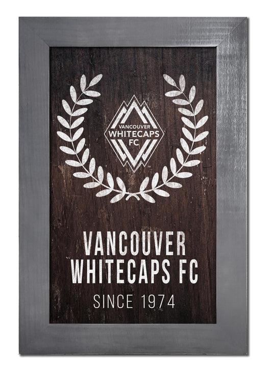 Fan Creations Home Decor Vancouver Whitecaps FC   Laurel Wreath 11x19
