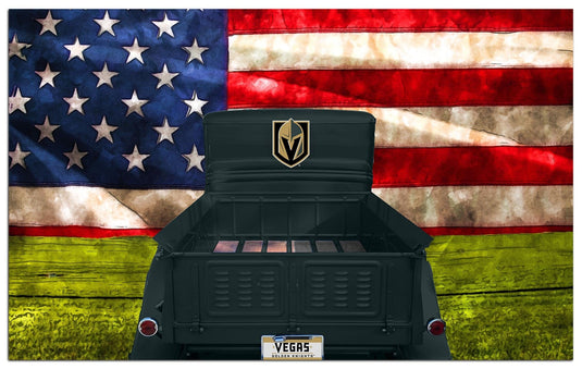Fan Creations Home Decor Vegas Golden Knights  Patriotic Retro Truck 11x19
