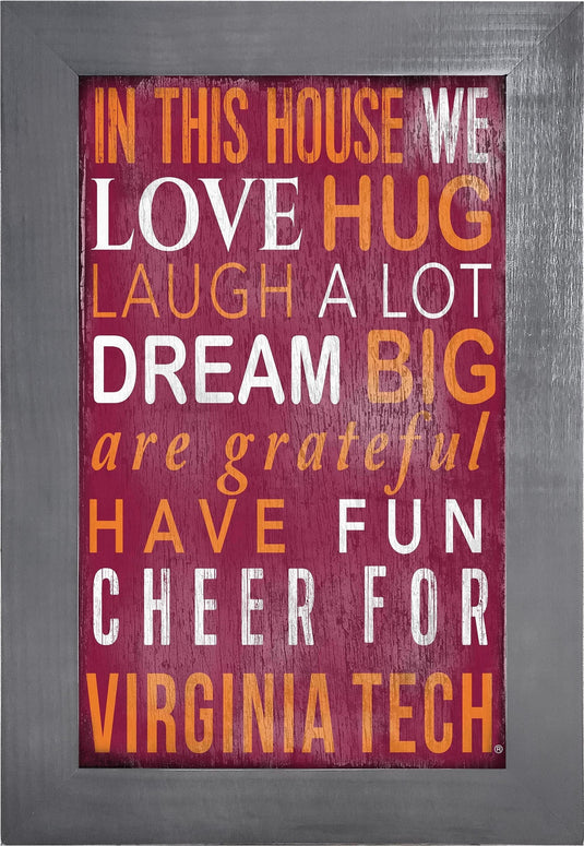 Fan Creations Home Decor Virginia Tech   Color In This House 11x19 Framed