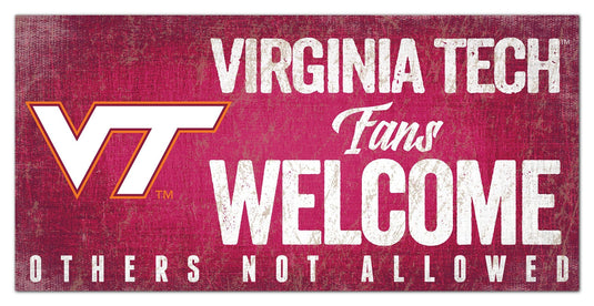 Fan Creations 6x12 Sign Virginia Tech Fans Welcome Sign