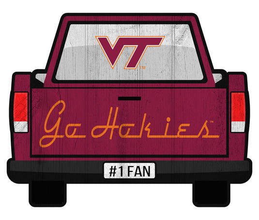 Fan Creations Home Decor Virginia Tech Slogan Truck Back Vintage 12in