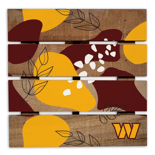 Fan Creations Gameday Food Washington Commanders Abstract Floral Trivet Hot Plate