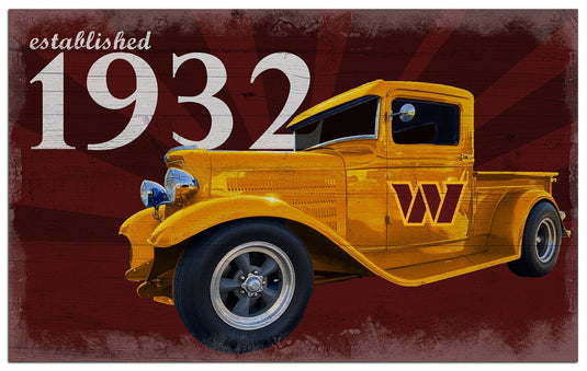 Fan Creations Home Decor Washington Commanders  Established Truck 11x19