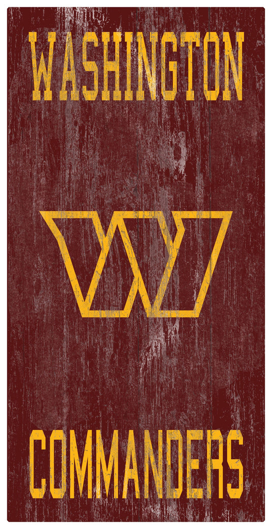 Fan Creations Home Decor Washington Commanders Heritage Logo W/ Team Name 6x12