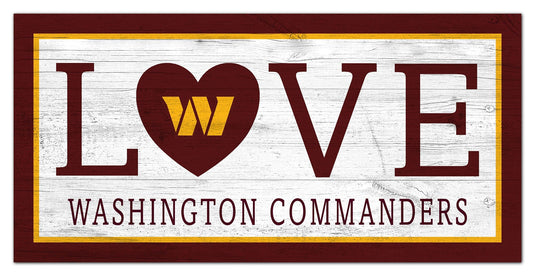 Fan Creations 6x12 Sign Washington Commanders Love 6x12 Sign