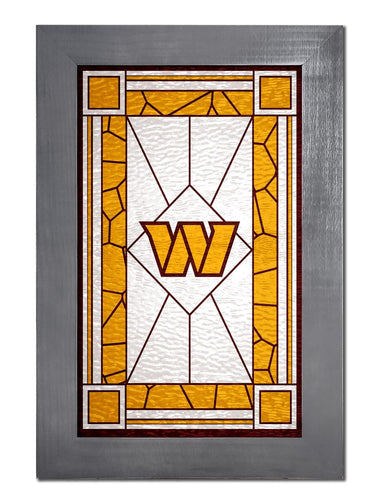 Fan Creations Home Decor Washington Commanders   Stained Glass 11x19
