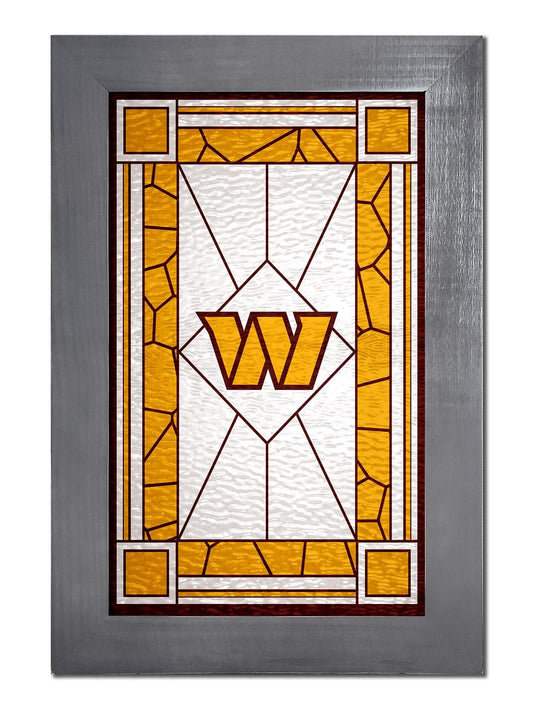 Fan Creations Home Decor Washington Commanders   Stained Glass 11x19