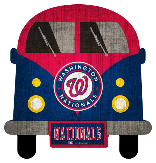 Fan Creations Wall Decor Washington Nationals 12in Team Bus Sign