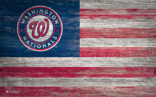 Fan Creations Home Decor Washington Nationals   Distressed Flag 11x19
