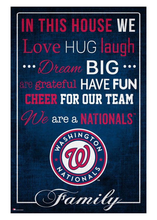 Fan Creations Home Decor Washington Nationals   In This House 17x26