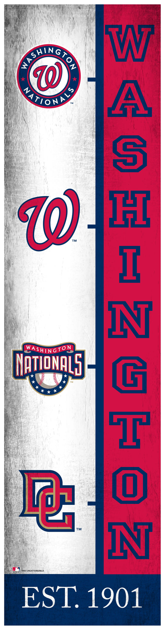 Washington Nationals Logo Progression 6x24 – Fan Creations GA