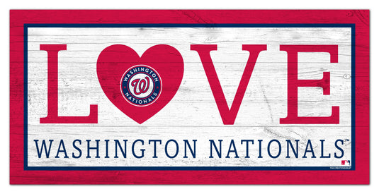 Fan Creations 6x12 Sign Washington Nationals Love 6x12 Sign