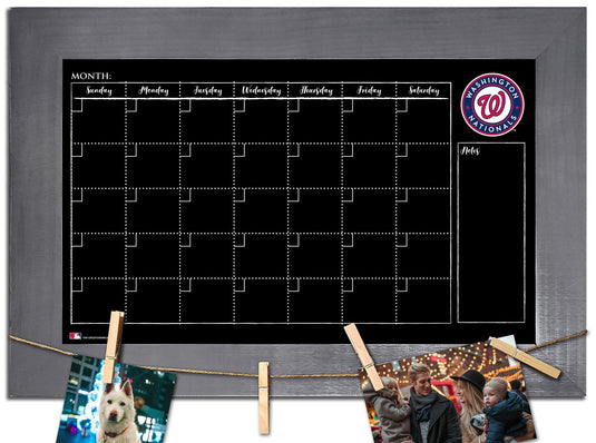 Fan Creations Home Decor Washington Nationals   Monthly Chalkboard With Frame & Clothespins
