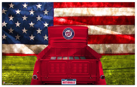 Fan Creations Home Decor Washington Nationals  Patriotic Retro Truck 11x19