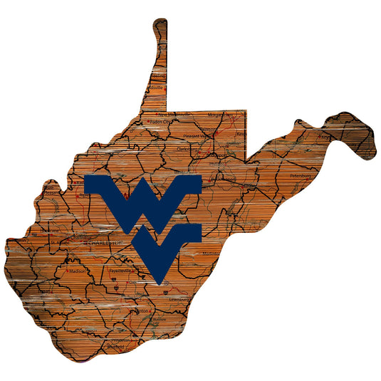 Fan Creations 24" Sign West Virginia Distressed State With Logo Sign
