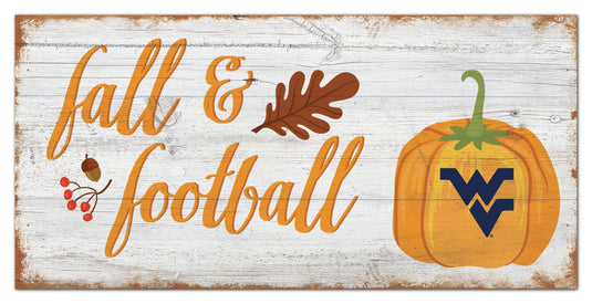 Fan Creations Holiday Home Decor West Virginia Fall and Football 6x12