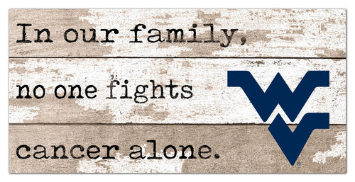 Fan Creations Home Decor West Virginia No One Fights Alone 6x12