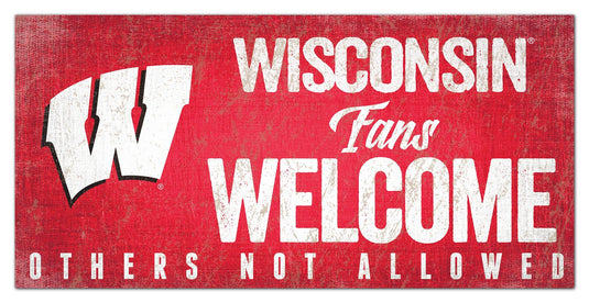 Fan Creations 6x12 Sign Wisconsin Fans Welcome Sign