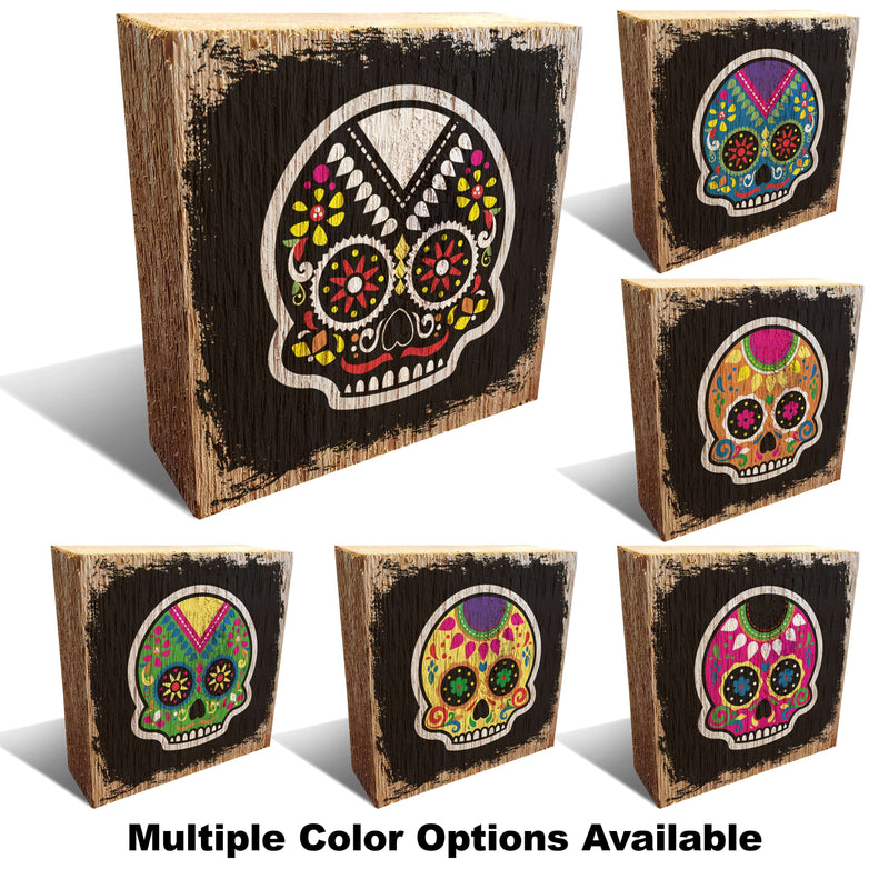 Load image into Gallery viewer, Fan Creations Pet Block Sugar Skull 6x6 Block
