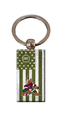 Fan Creations Home Decor Arizona Coyotes  OHT Flag Keychain