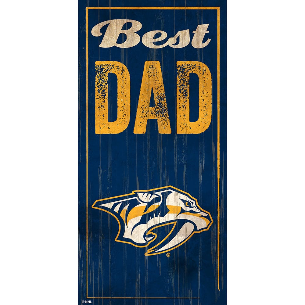 Nashville Predators Best Dad 6x12 Sign – Fan Creations GA