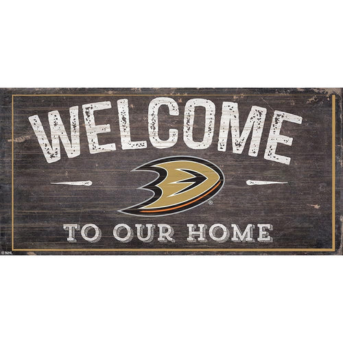 Fan Creations 6x12 Horizontal Anaheim Ducks Welcome Distressed 6x12