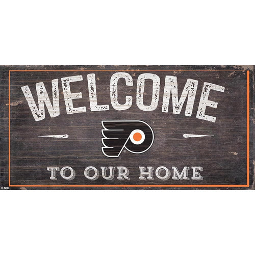 Fan Creations 6x12 Horizontal Philadelphia Flyers Welcome Distressed 6x12