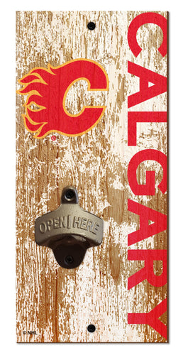 Fan Creations Home Decor Calgary Flames  Bottle Opener